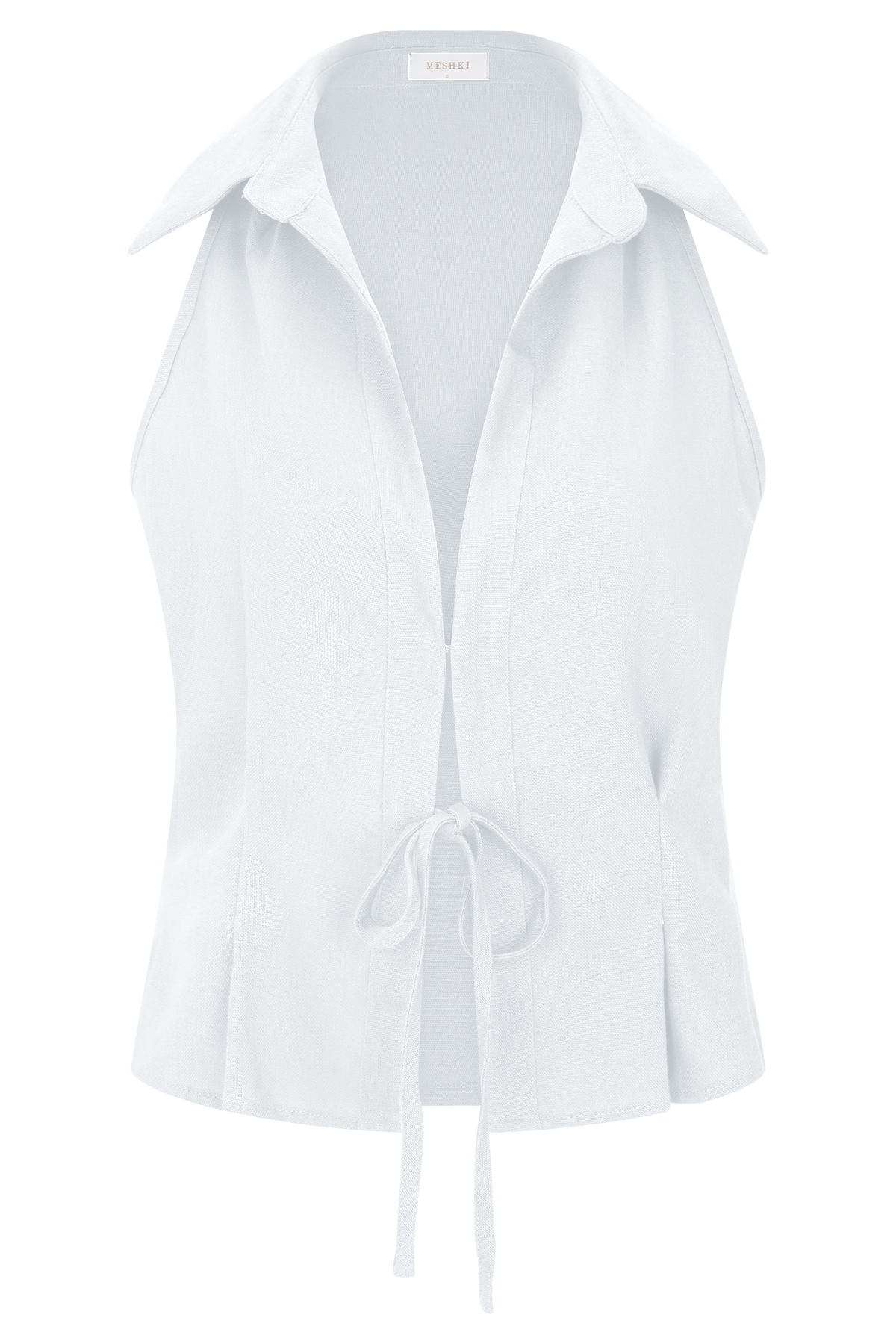 Scout Sleeveless Linen Shirt - White