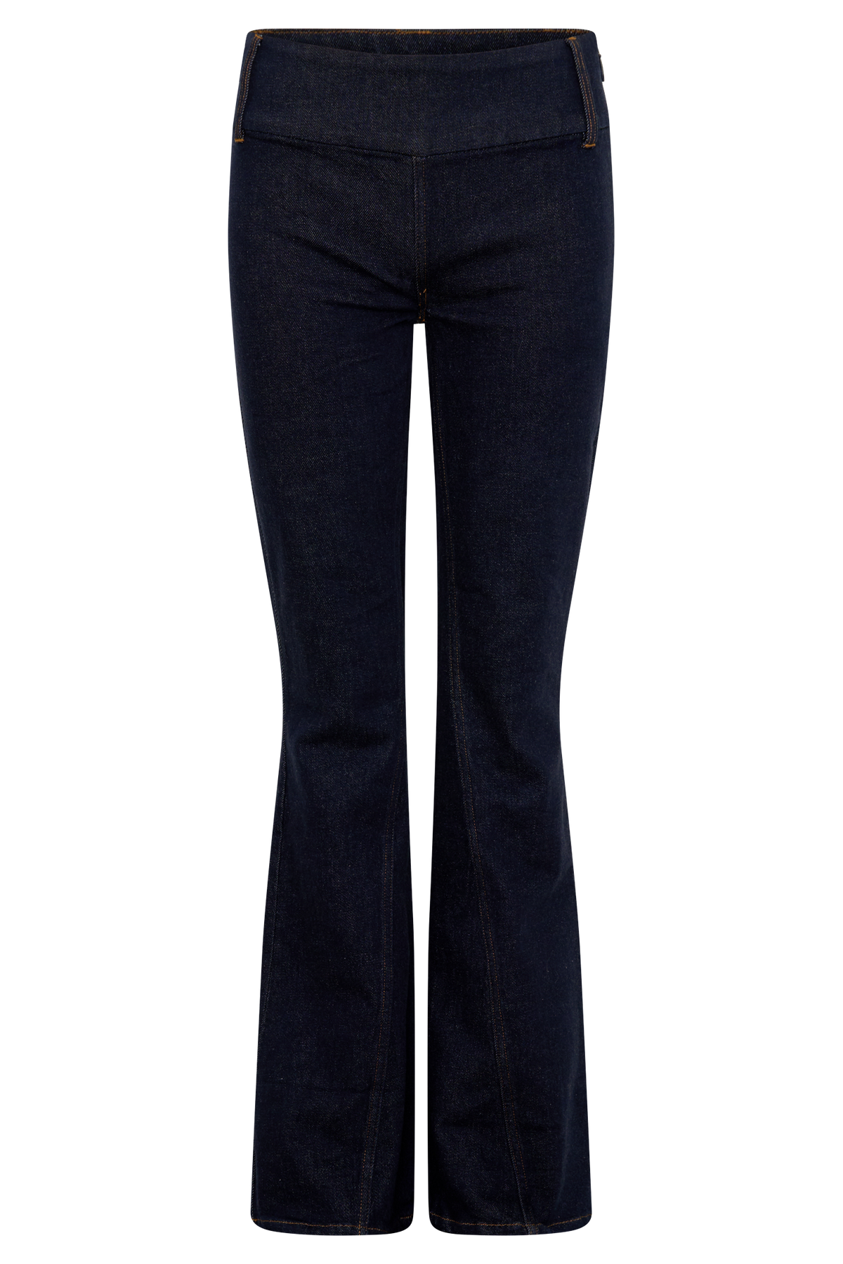 Shelly Flared Denim Jeans - Washed Indigo Blue