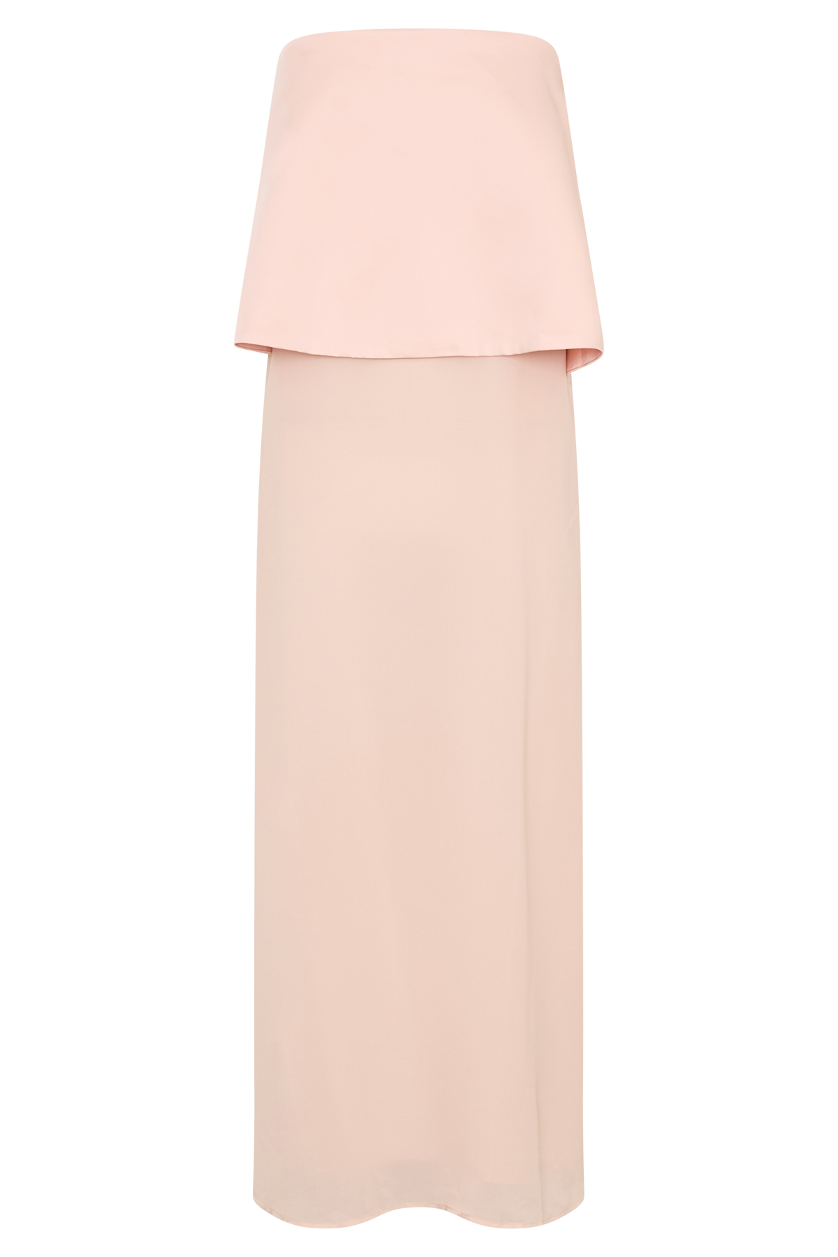 Sophia Satin Strapless Maxi Dress - Peach
