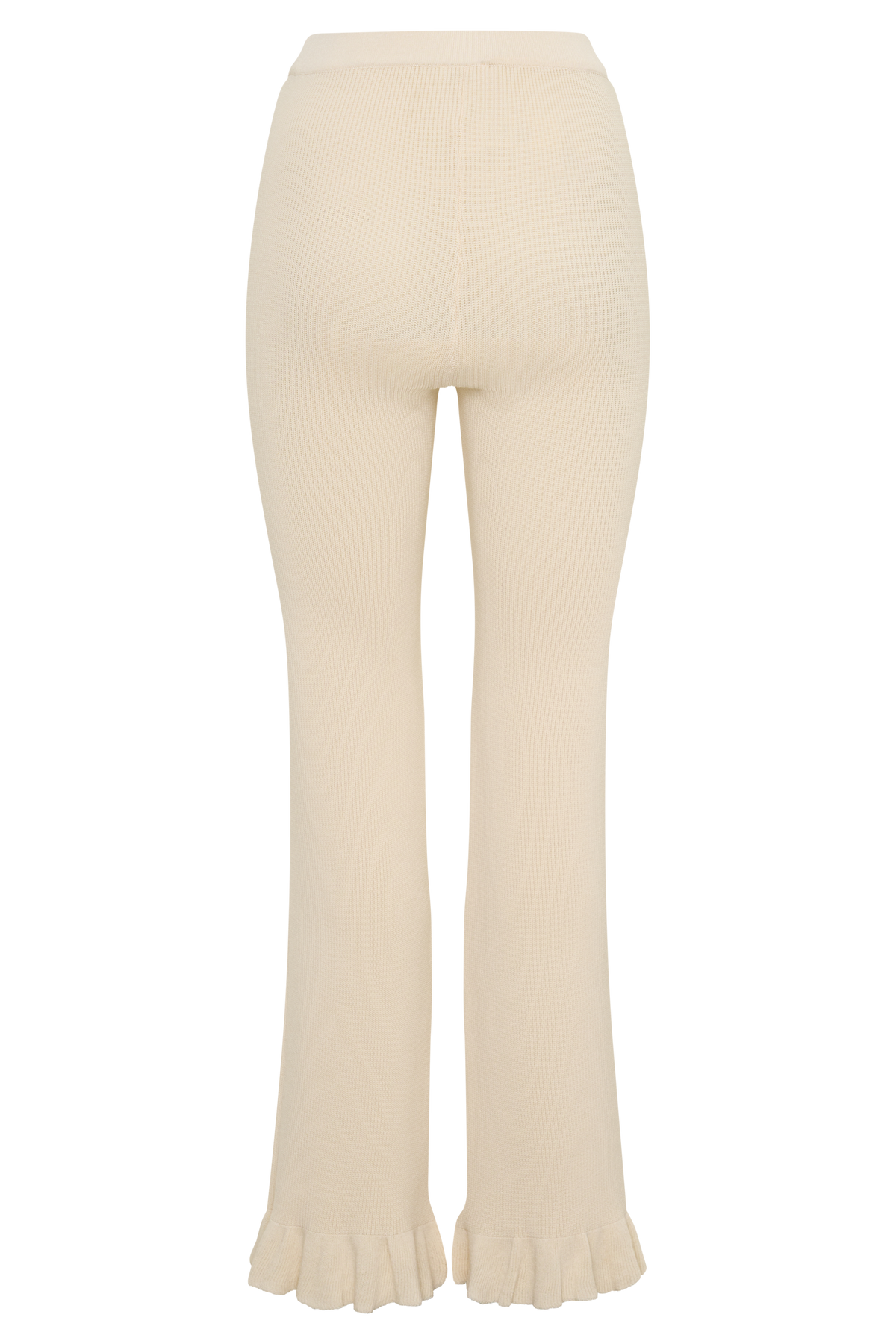 Suzie Ribbed Flared Pants - Ivory