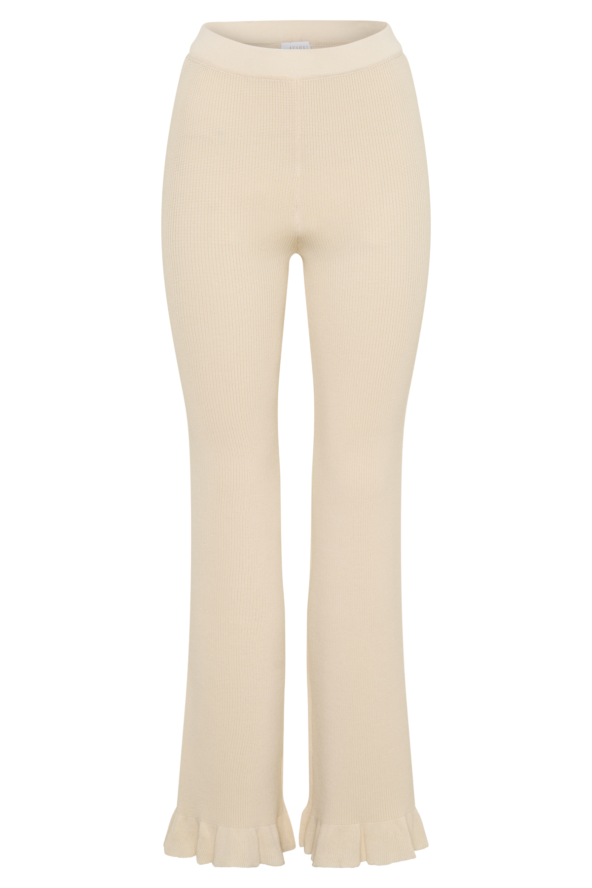Suzie Ribbed Flared Pants - Ivory