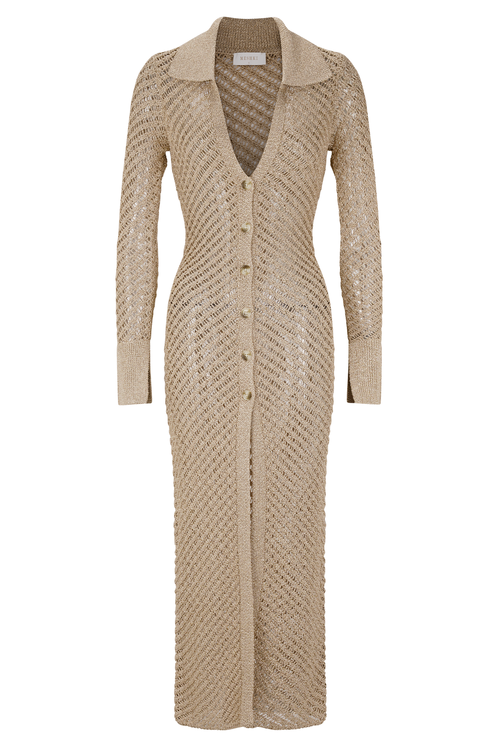 Waverley Metallic Knit Swim Cover Up - Gold