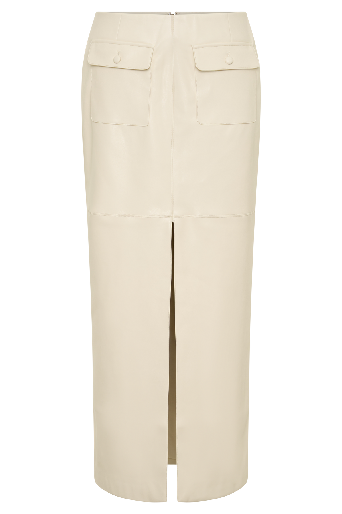 Winslet Faux Leather Maxi Skirt - Bone