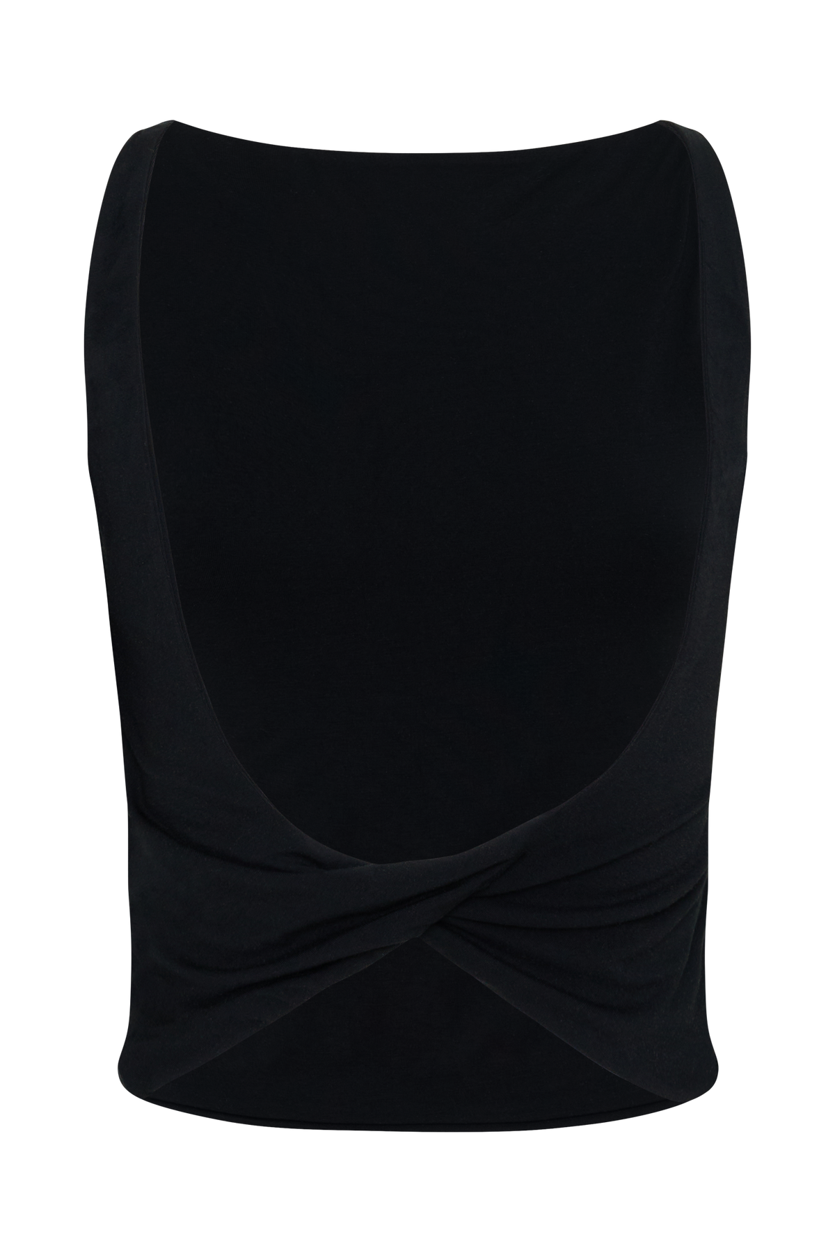 Yura Backless Twist Top - Black