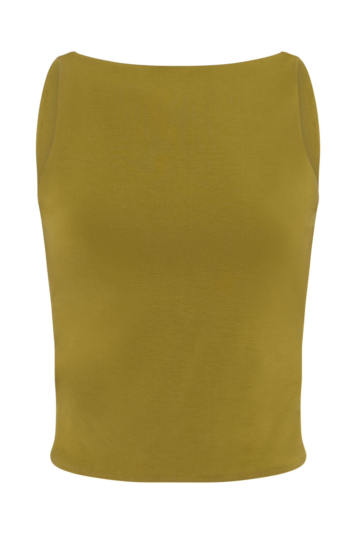 Yura Backless Twist Top - Martini Olive