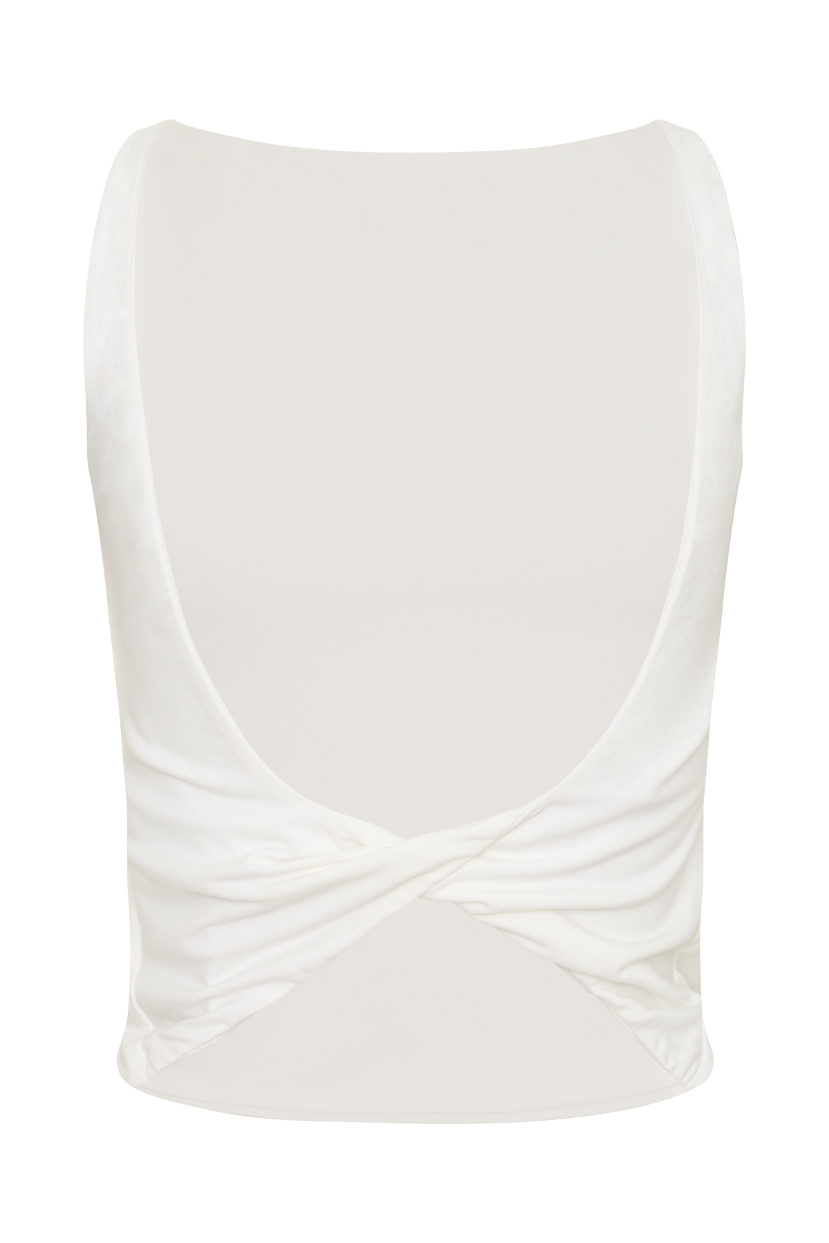 Yura Backless Twist Top - White