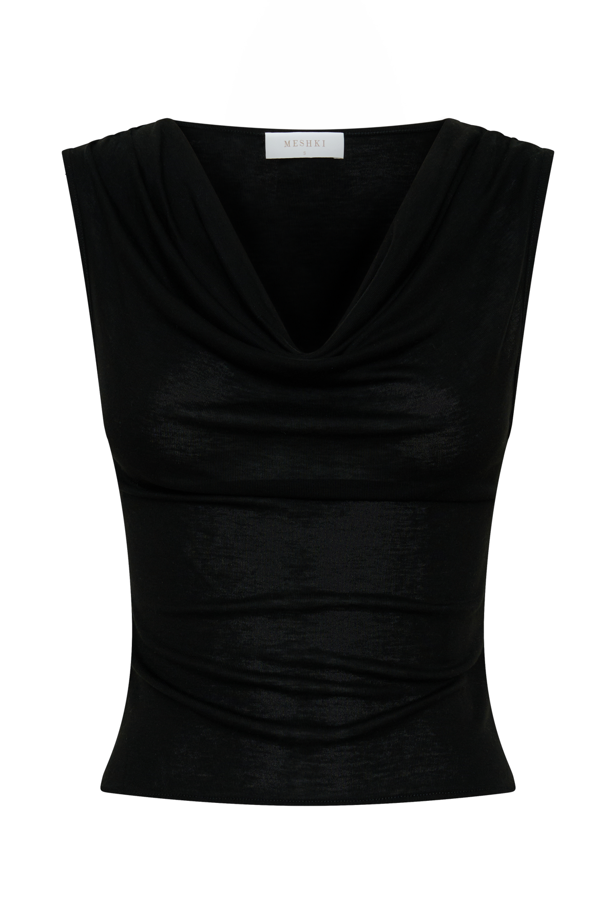 Ciaran Sleeveless Sheer Top - Black