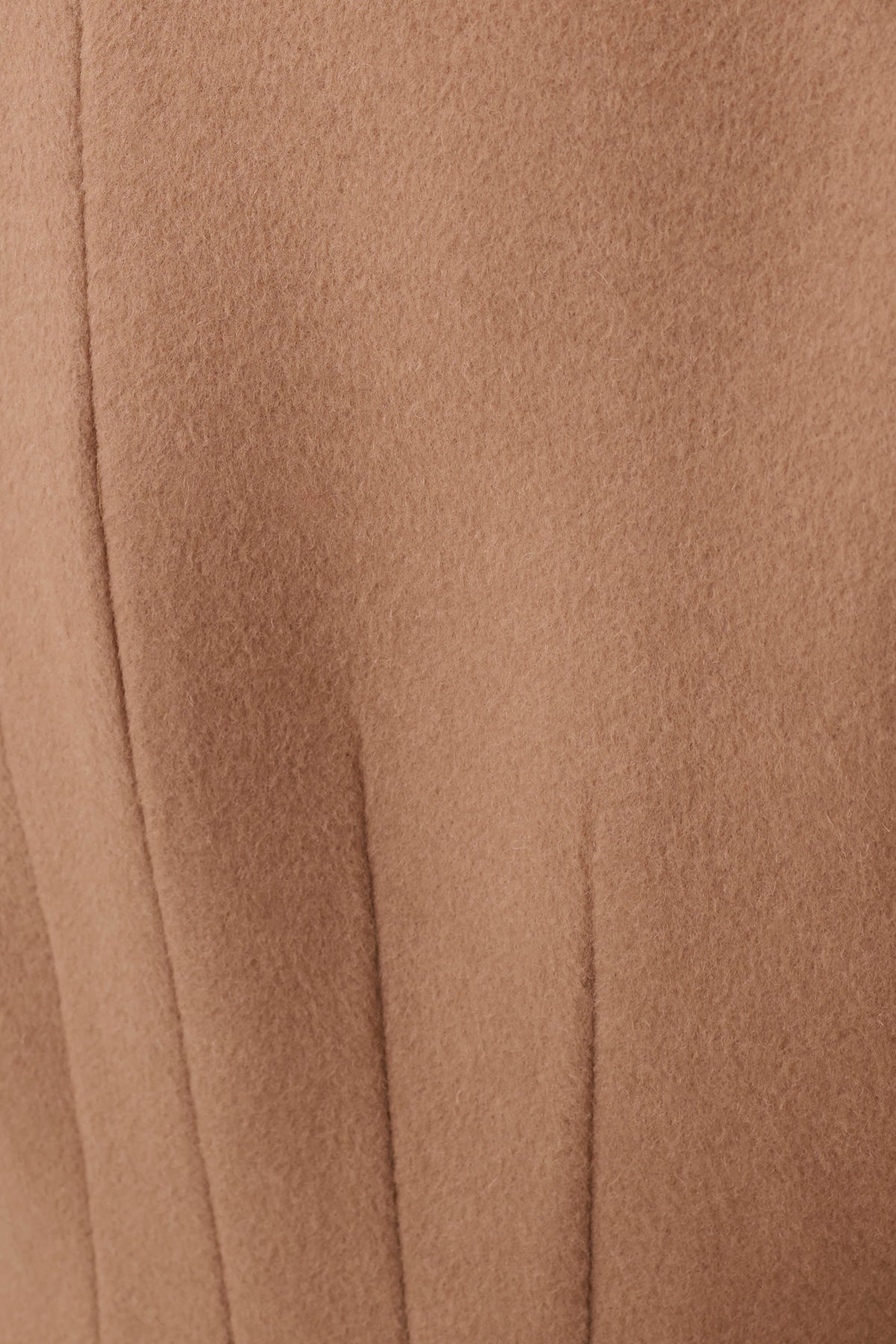 Andrea High Neck Wool Blend Coat - Camel