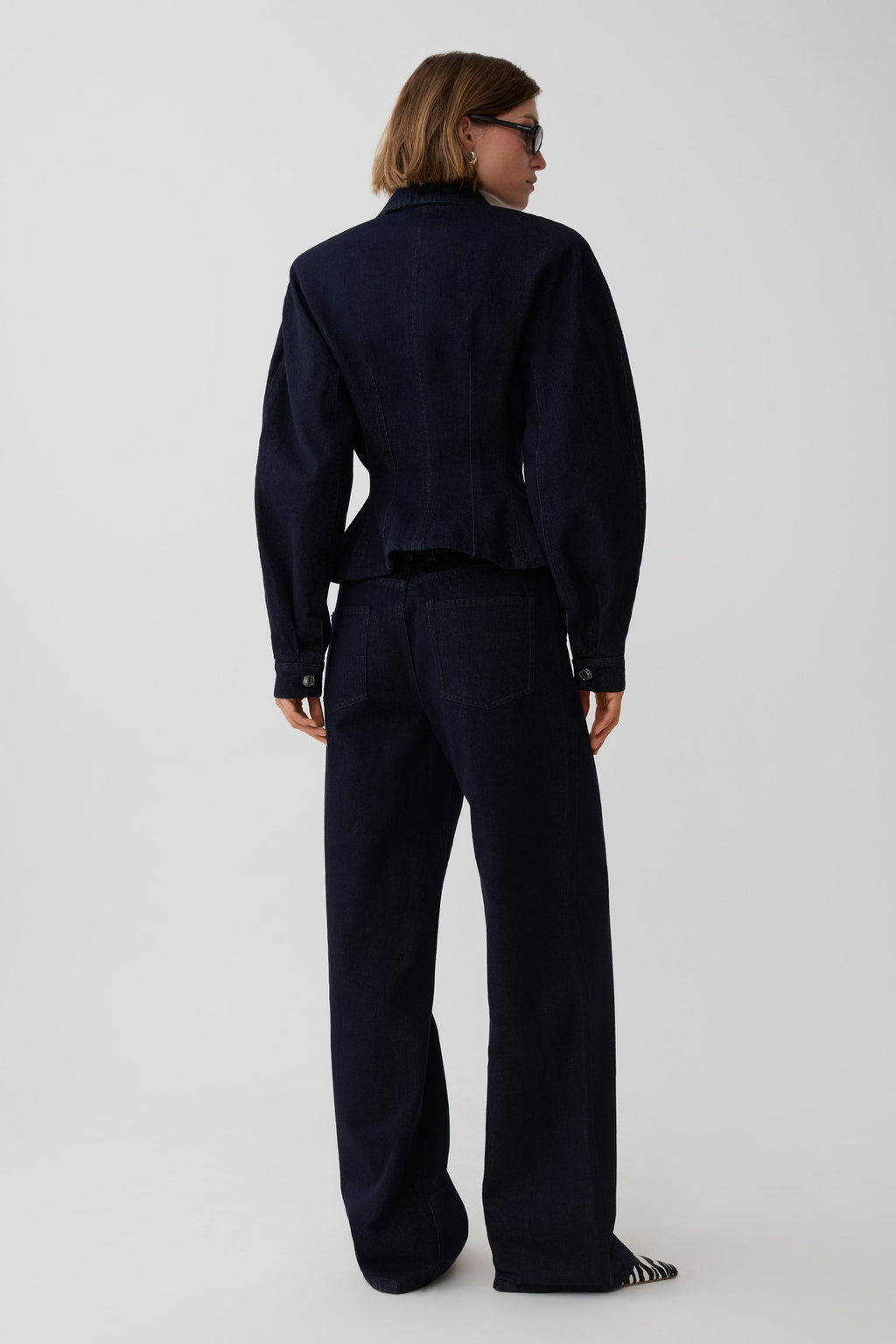 Mariah Denim Zip Jacket - Dark Indigo