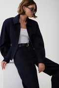 Mariah Denim Zip Jacket - Dark Indigo