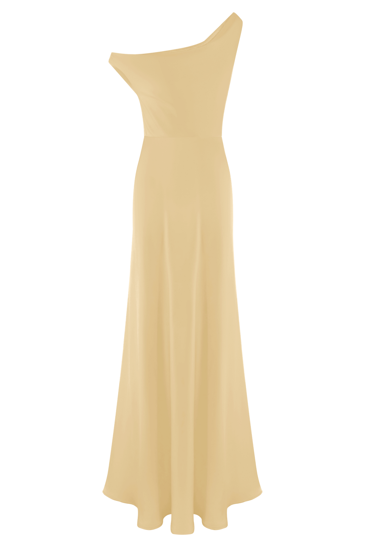 Jacinta One Shoulder Maxi Dress - Pastel Lemon