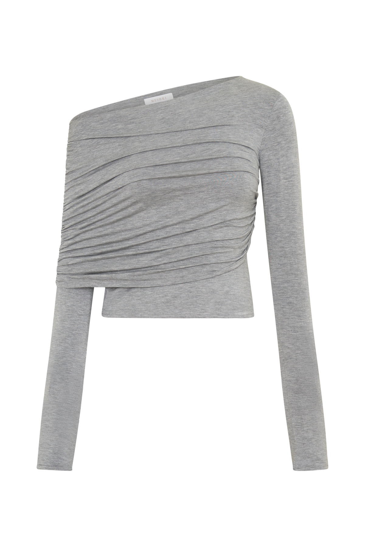 Keaton Modal Long Sleeve Overlay Top - Grey Marle