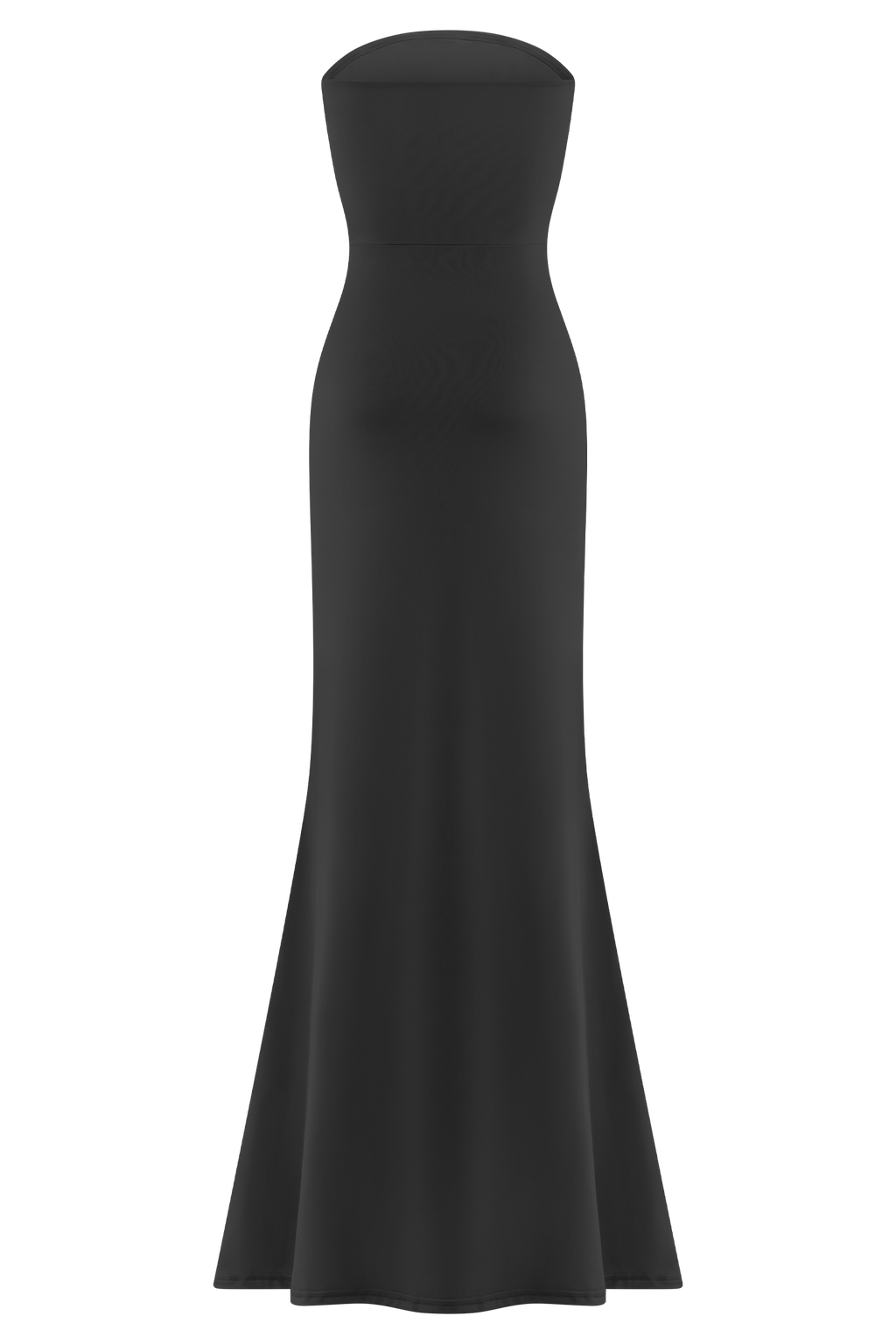 Madison Strapless Slinky Maxi Dress - Black