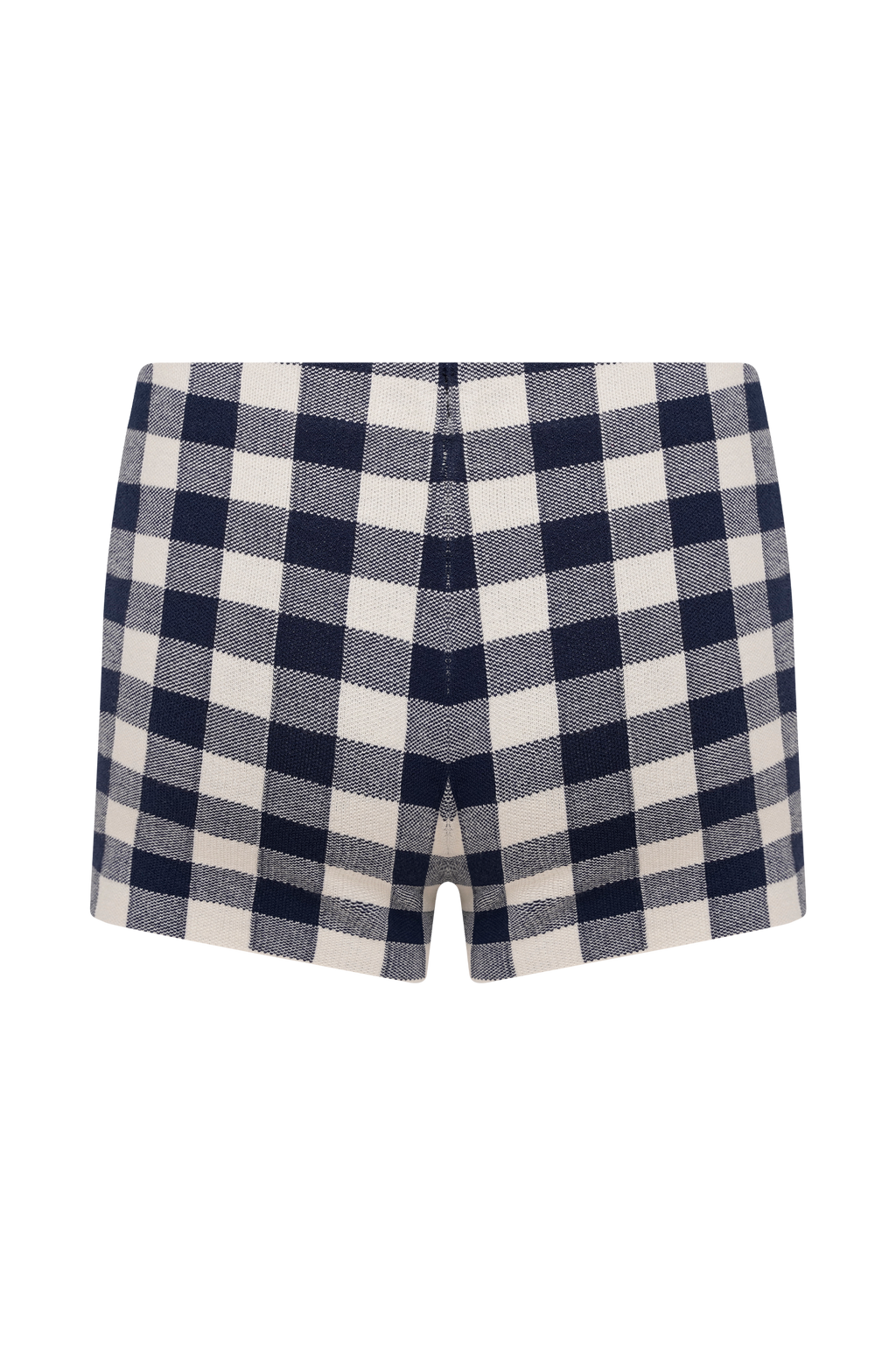 Marcie Knit Short - Navy Gingham
