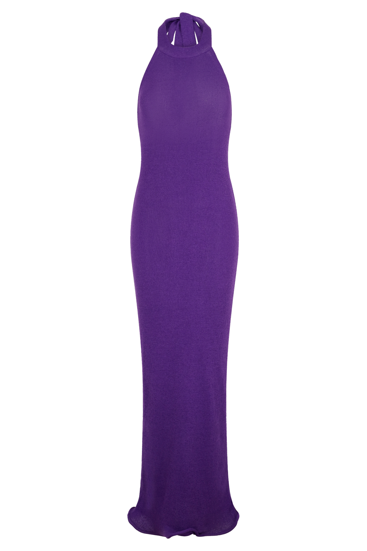 Melodie Halter Knit Maxi Dress - Purple