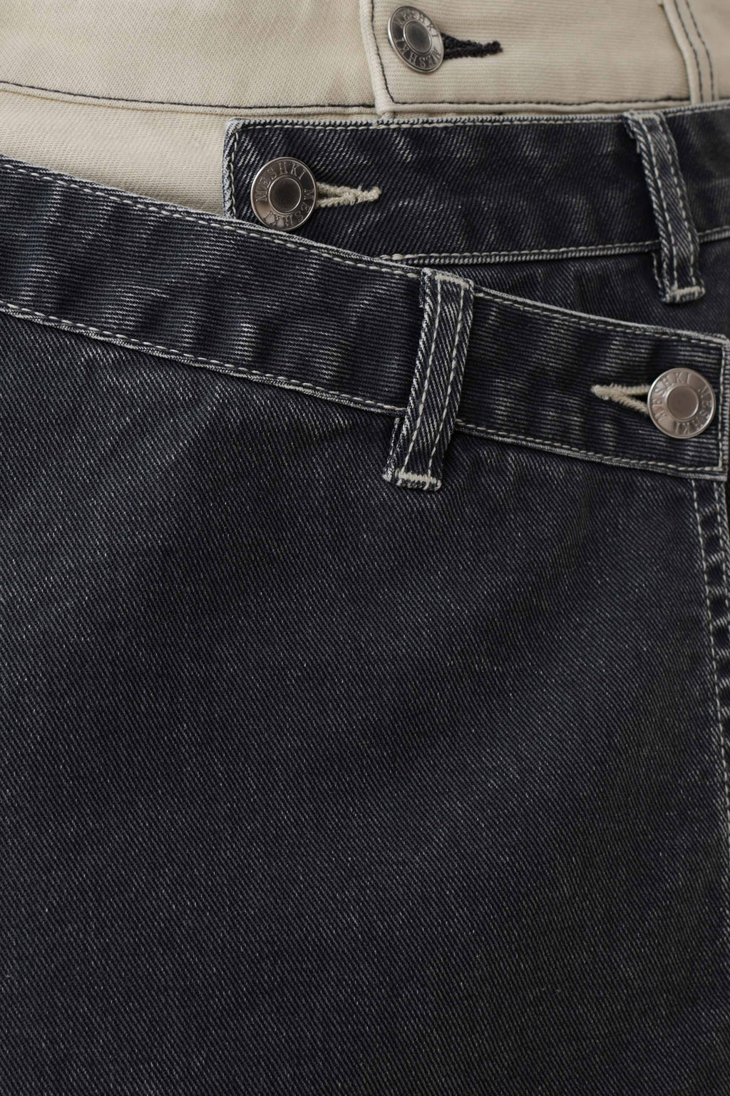 Hellen Asymetrical Denim Mini Skirt - Dark Grey