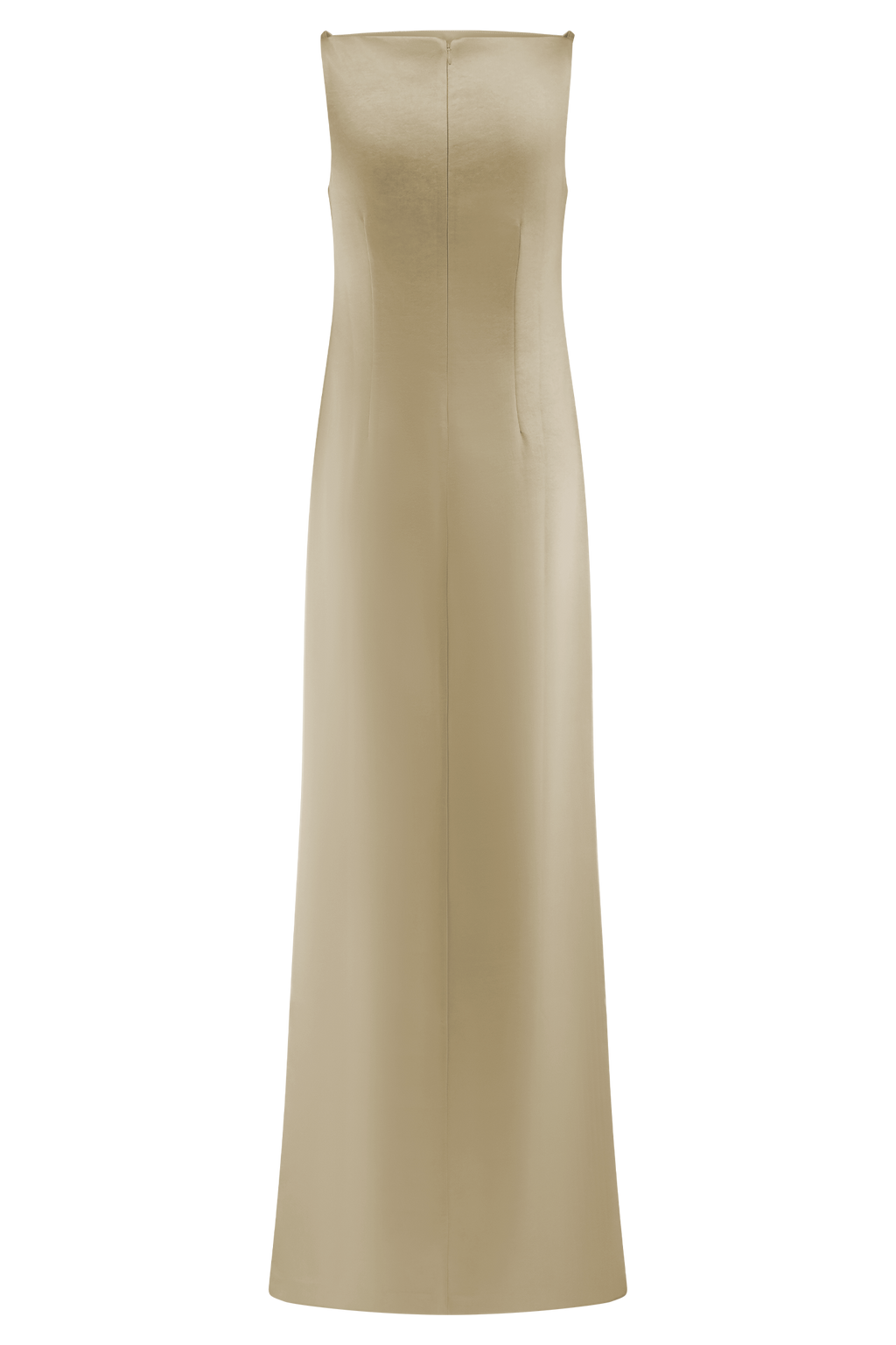 Violet Sleeveless Satin Maxi Dress - Blush Gold