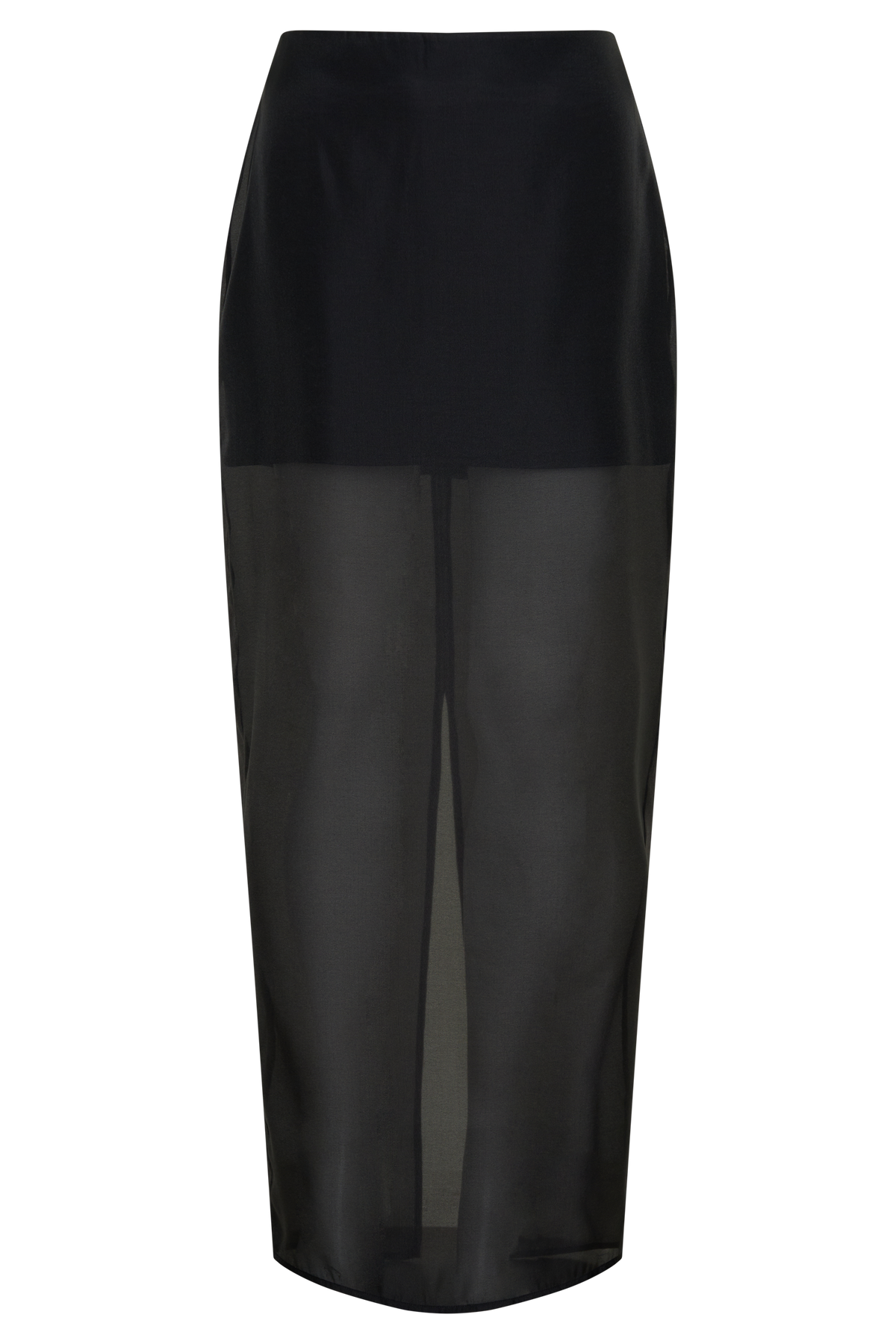 Ximena Organza Maxi Skirt - Black